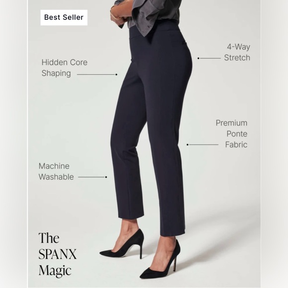 Spanx SPANXsmooth PerfectFit Ponte Slim Straight Pant - Picture 4 of 9